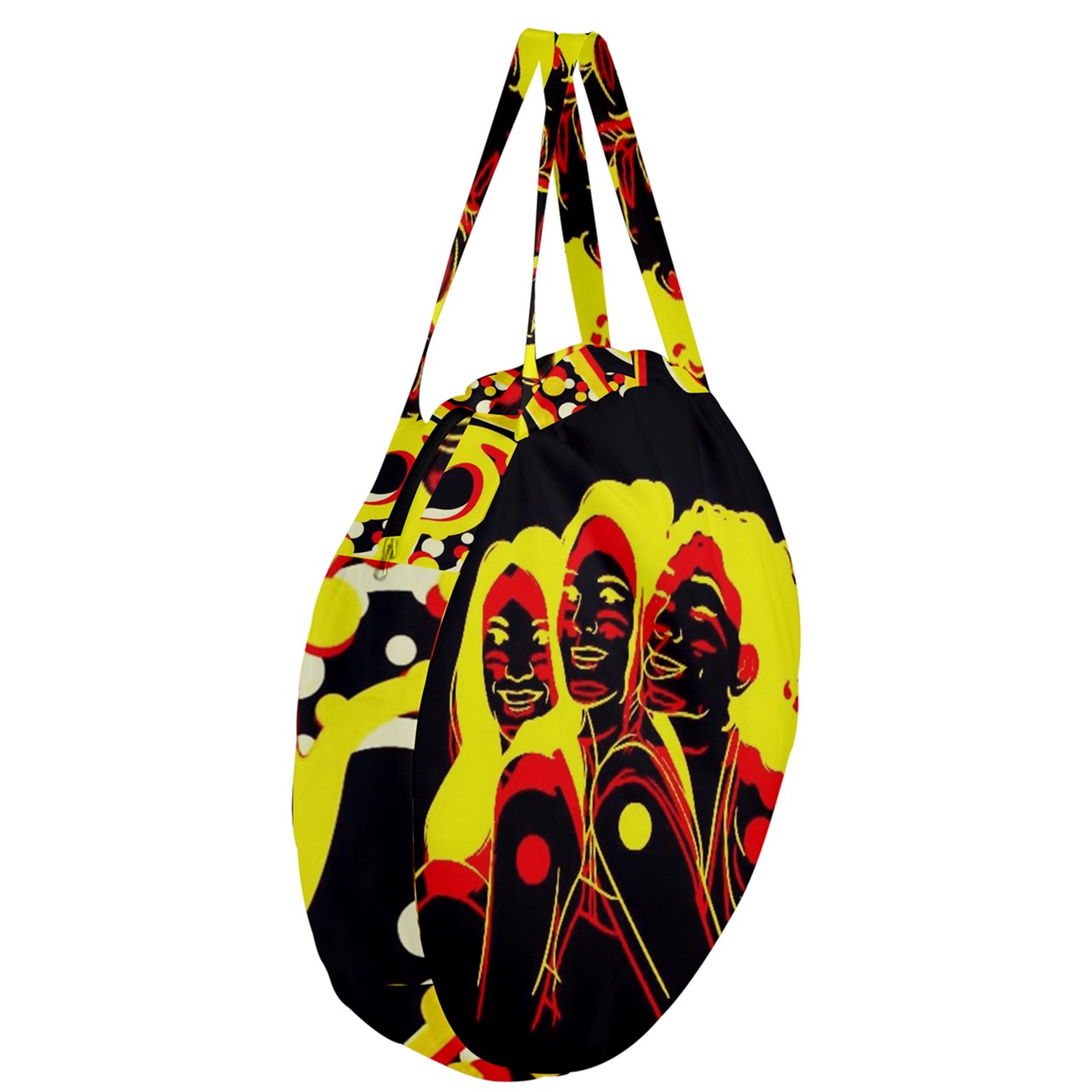 Sis Have you Heard Large Round Canvas Bag by Koori Threads