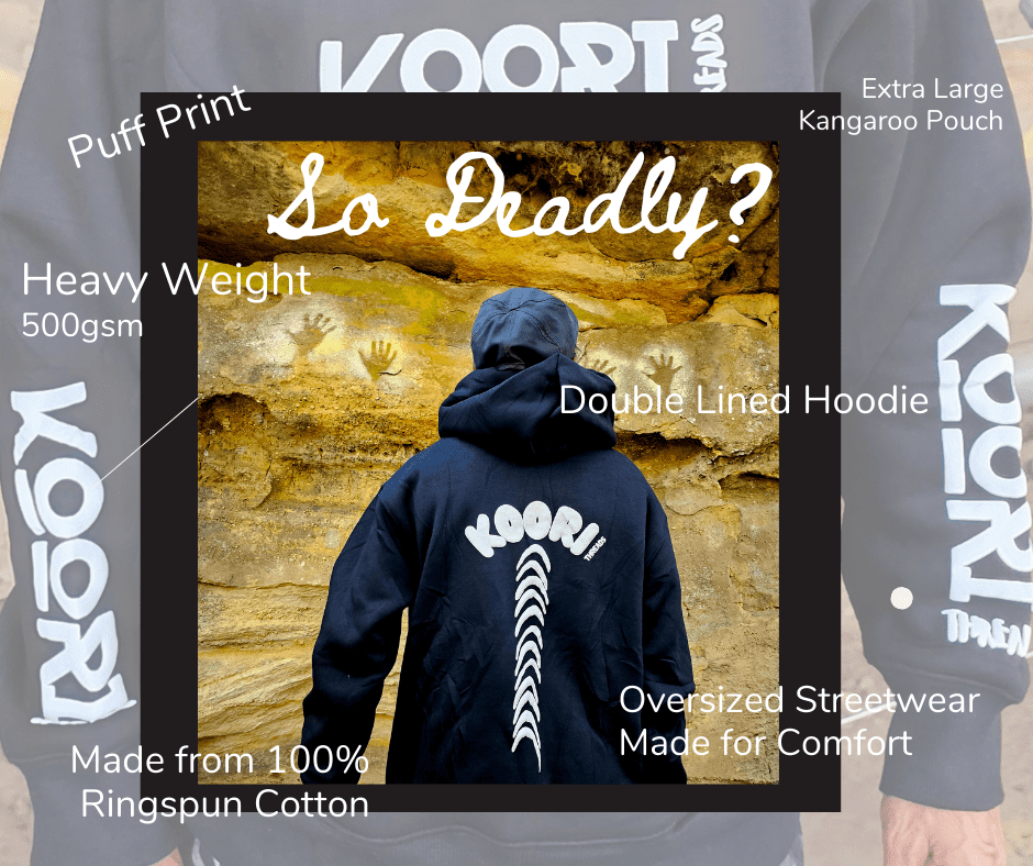 Limited-Edition Puff Print Heavy Weight Streetwear Hoodie by Koori Threads