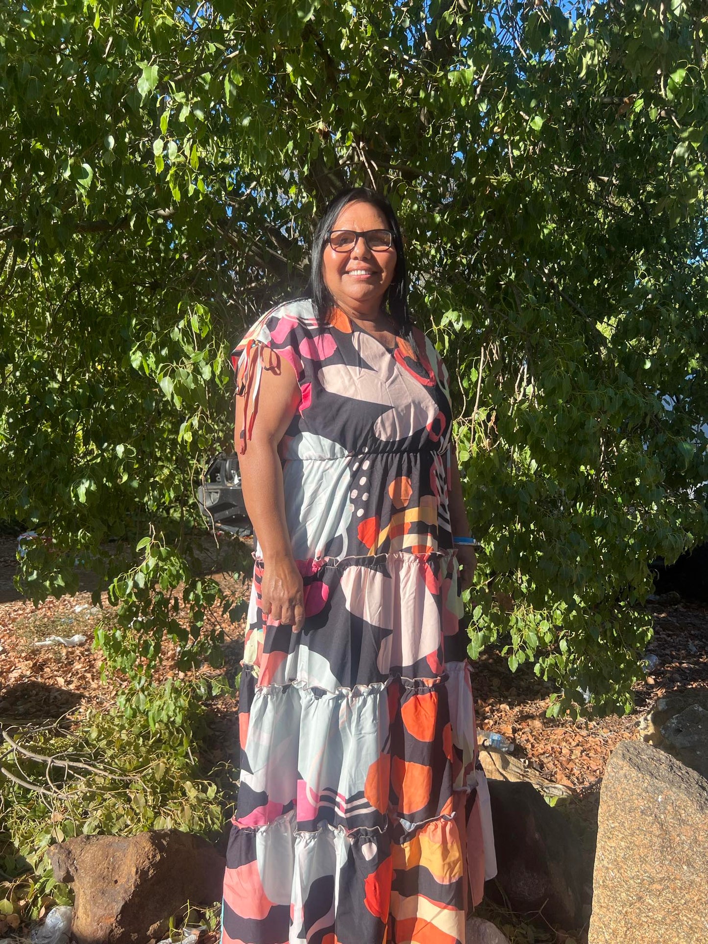 Emu Learning Ruffle Layer Dress by Koori Threads