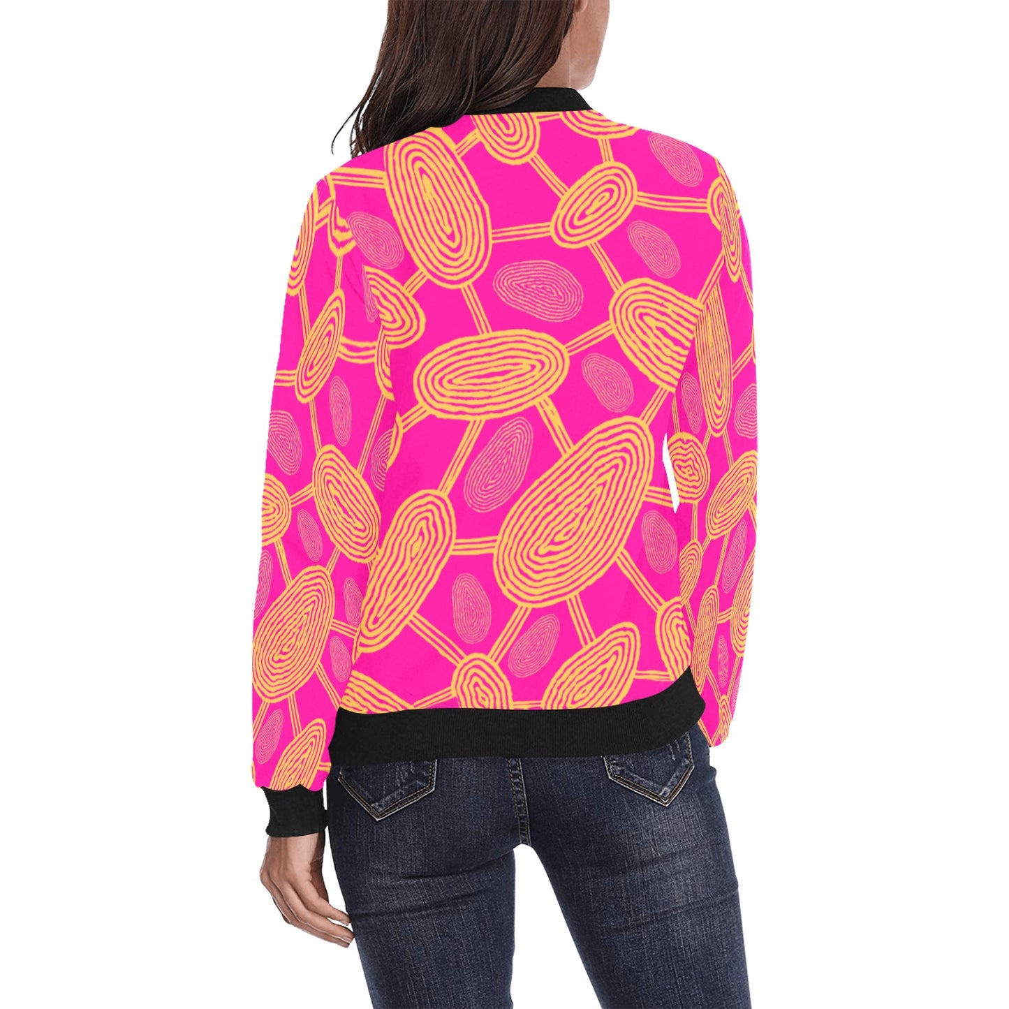 One Eat, we all eat Womens Bomber Jacket by Koori Threads