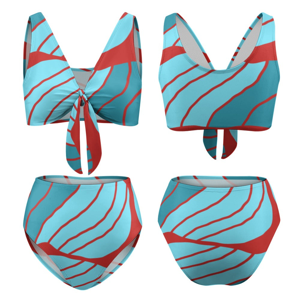 Resilience 2-Piece Knotted Bikini Swimsuit by Koori Threads