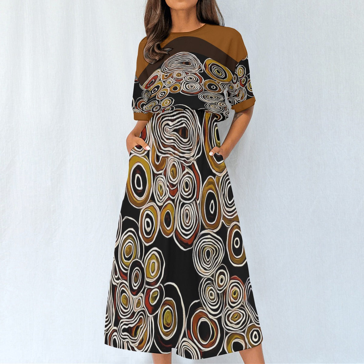 Black Pride Aboriginal Sophistication Dress by Koori Threads