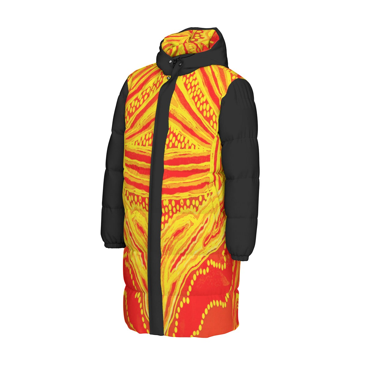 Limited Edition Country Burning Long Puffer Jacket by Koori Threads