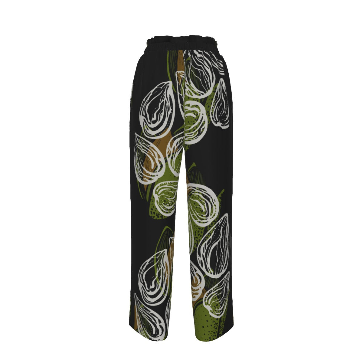 Seeds of Life Faux Silk Wide-Leg Pants by Koori Threads