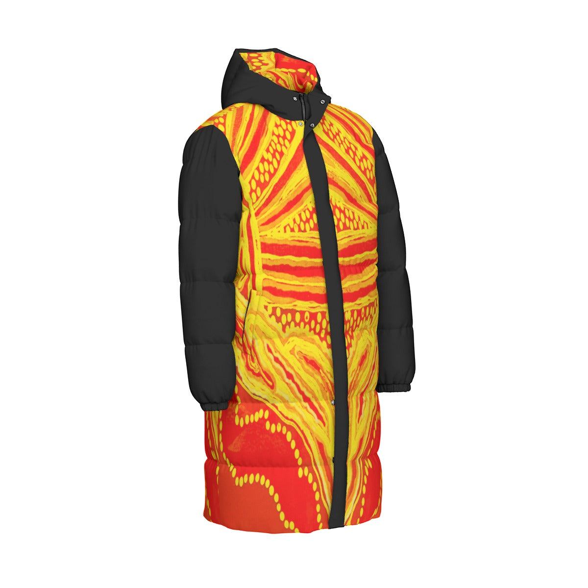 Limited Edition Country Burning Long Puffer Jacket by Koori Threads