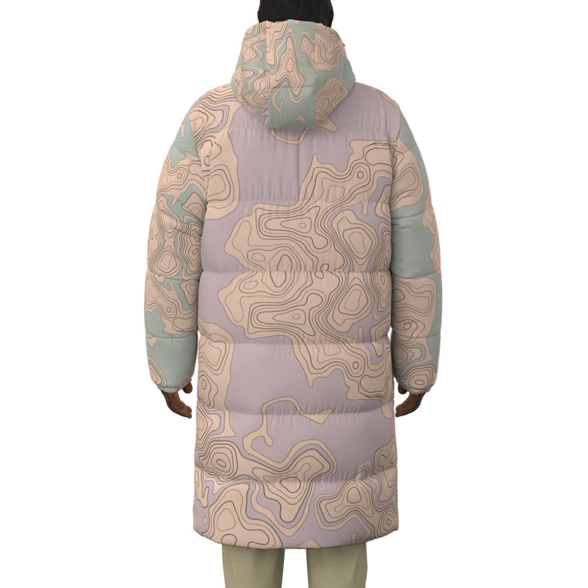 Songlines and Stories Long Duck - Down Puffer Jacket by Koori Threads