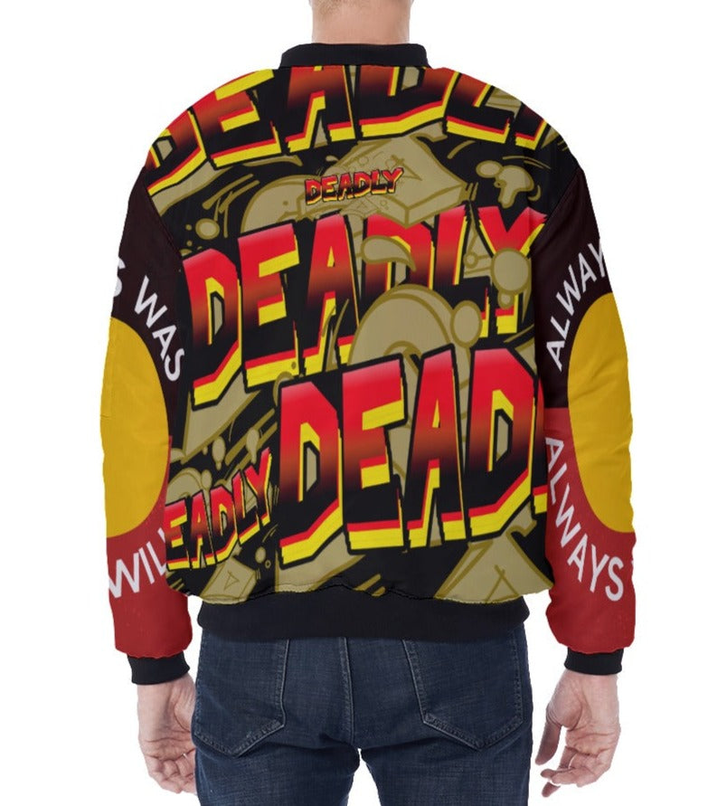 Deadly Men's Bomber Jacket By Koori Threads