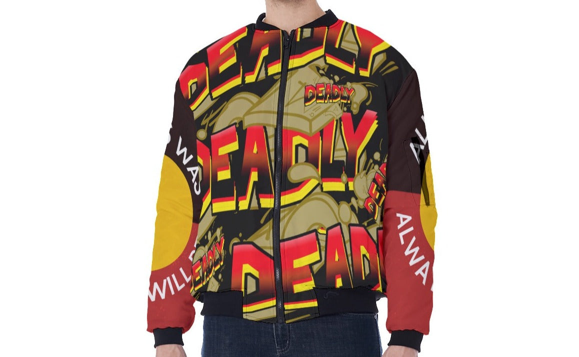 Deadly Men's Bomber Jacket By Koori Threads