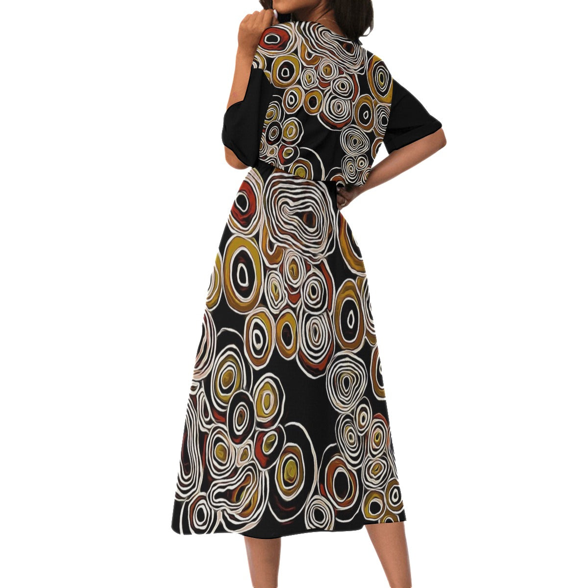 Black Pride Aboriginal Sophistication Dress by Koori Threads