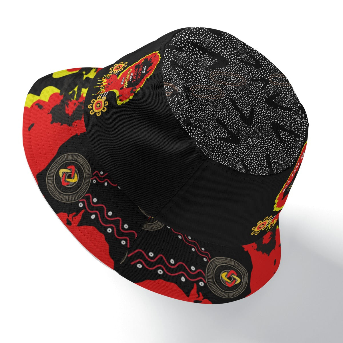 Say No to Domestic Violence Bucket Hat by Koori Threads (Dual side printing)