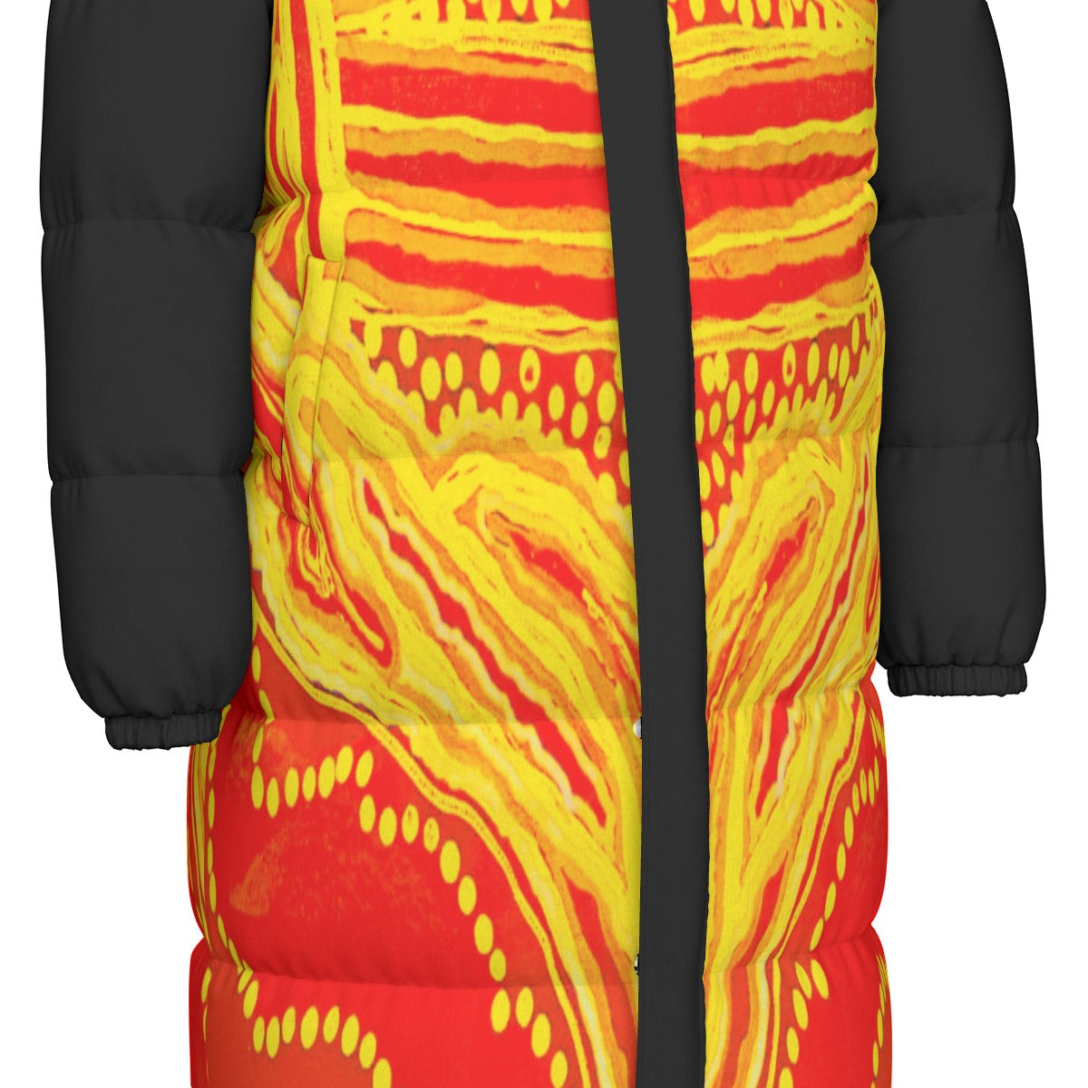 Limited Edition Country Burning Long Puffer Jacket by Koori Threads