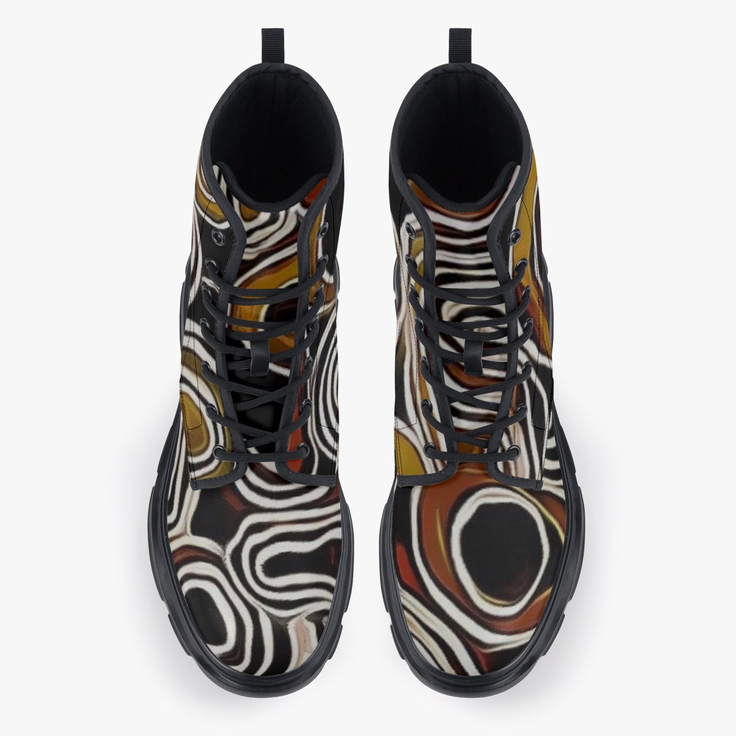 Black Pride Leather Hiking Boots - Koori Threads