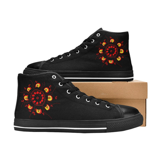 Deadly Whispers in the Wind Canvas High Tops by Koori Threads