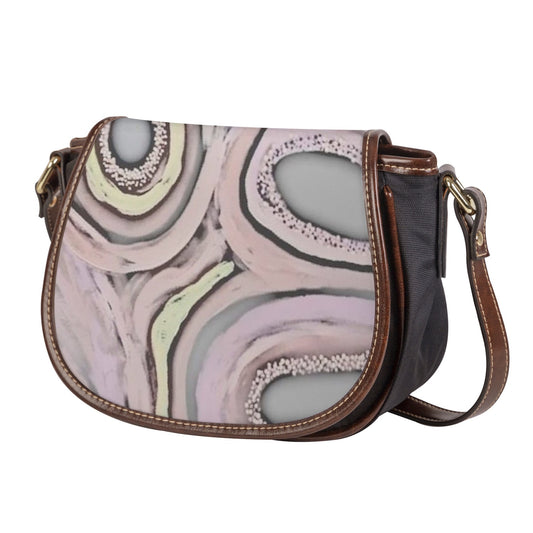 Mothers Wailing PU Leather Flap Saddle Bag - Koori Threads