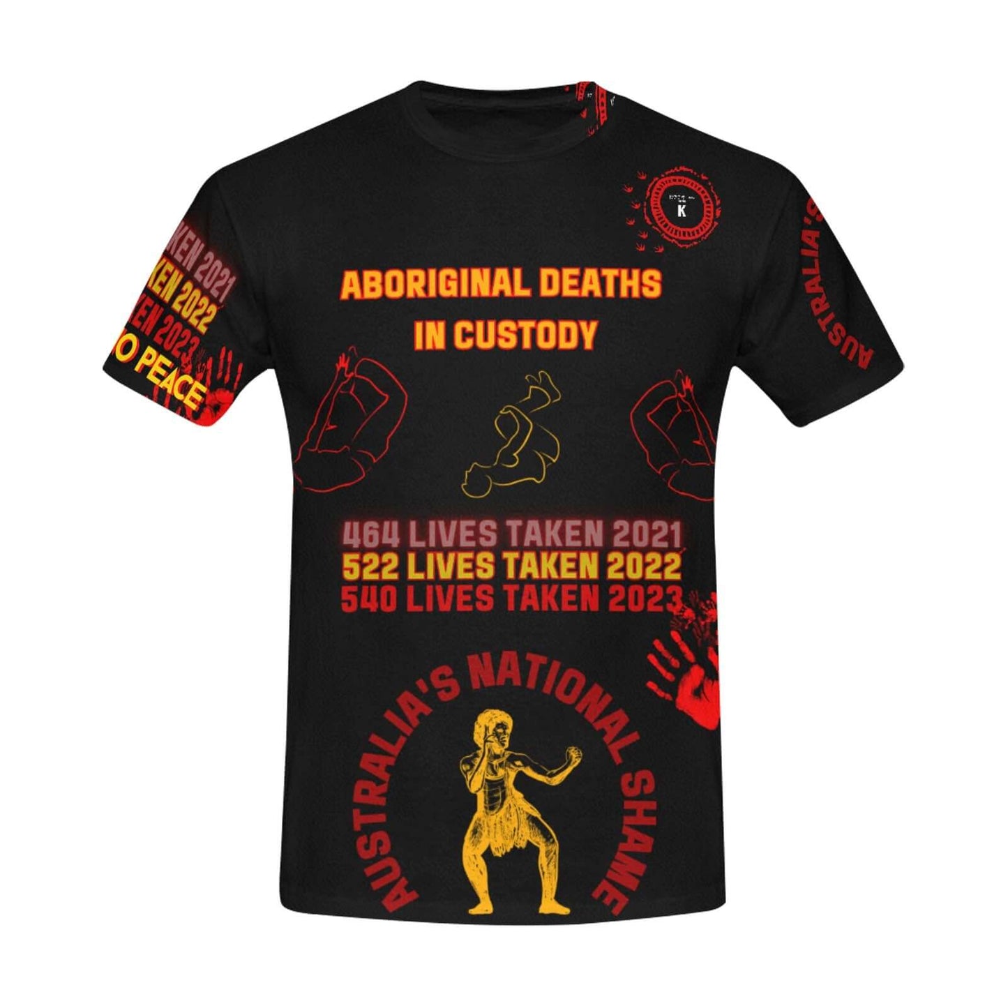 Aboriginal Deaths In Custody 540 Tshirt by Koori Threads