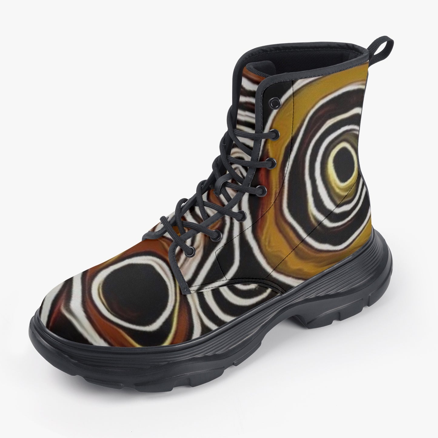 Black Pride Leather Hiking Boots - Koori Threads